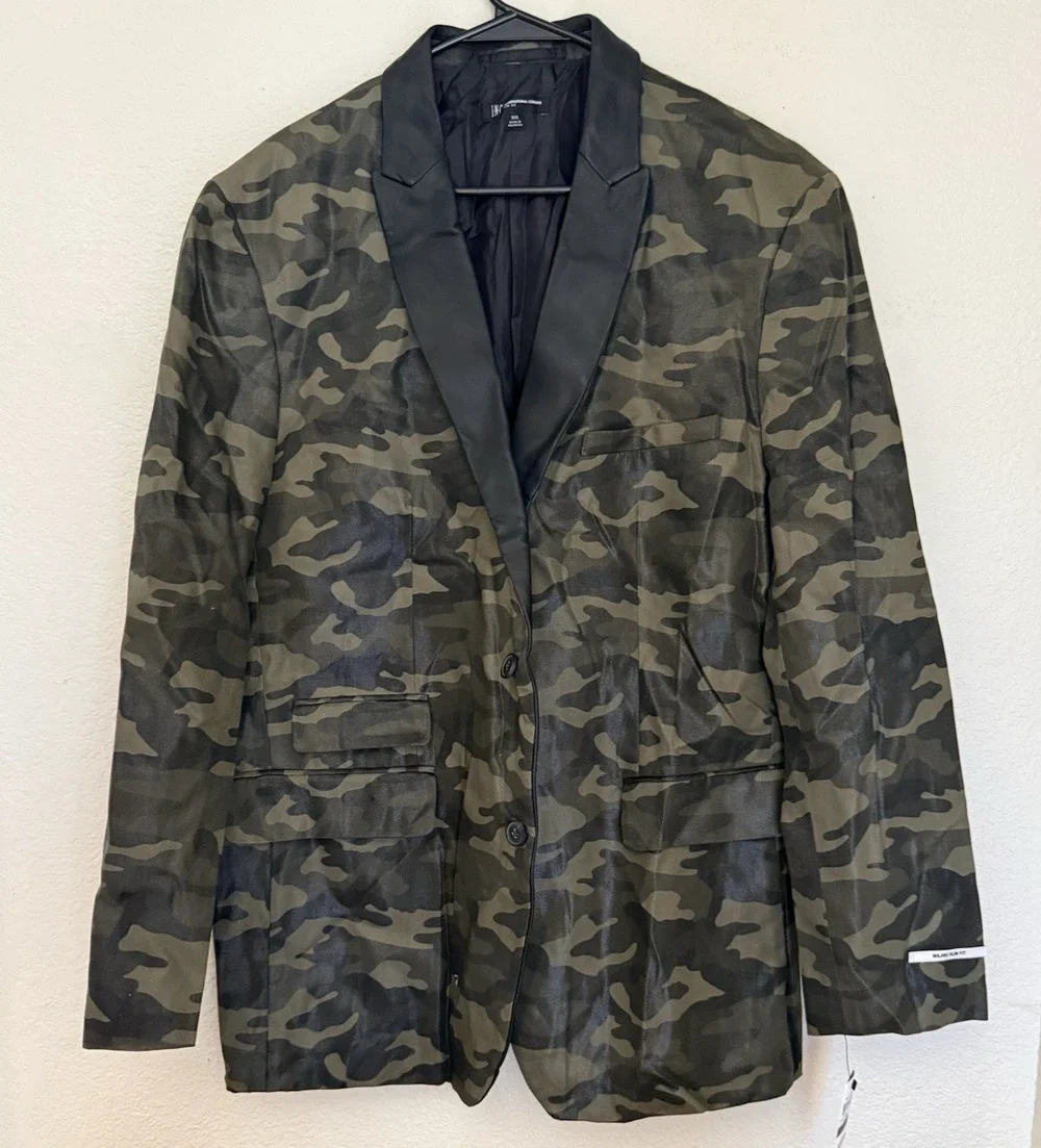 I.N.C. International Concepts Men's Slim-Fit Camouflage Blazer Size XXL